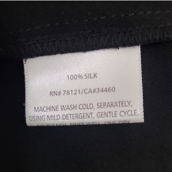 Eileen Fisher Silk Straight Leg Flat Front Side Zip Flowy Pants Black Size 3X - Picture 5 of 13